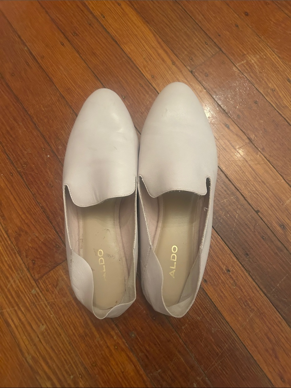 Aldo Cream Slip-On Loafers